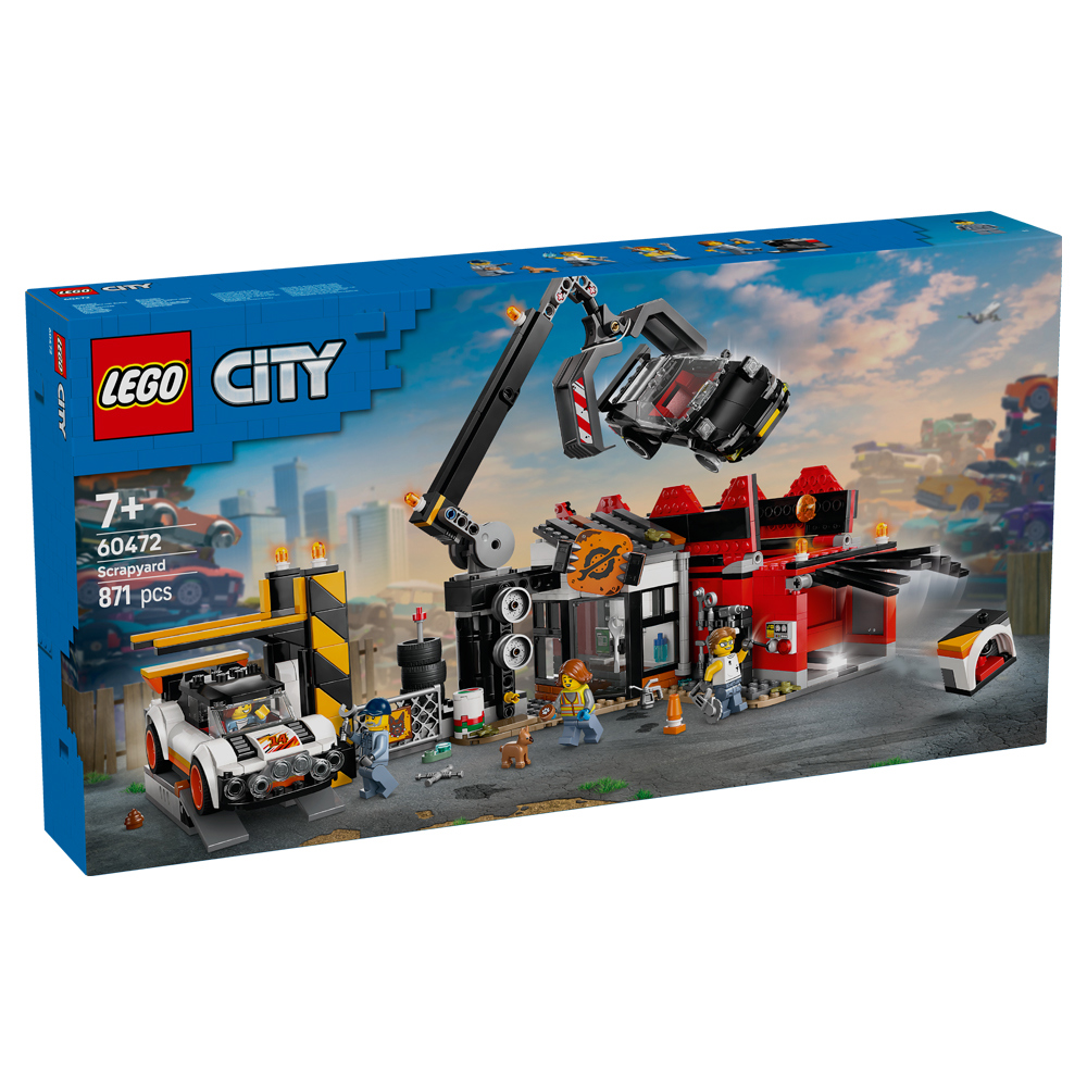 Lego City Scrapyard with Cars and Crane Toy 60472